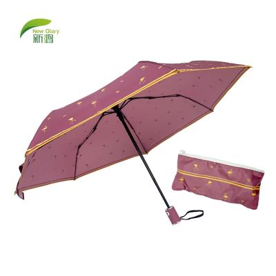 China 2021 Wholesale High Quality Cheap Promotional Custom Minimalist Logo Printing 3 Fold Umbrella for sale