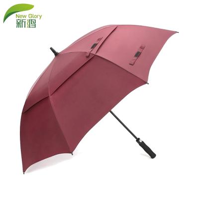 China High quality ready to ship china double layer golf windproof umbrella with logo printing for sale