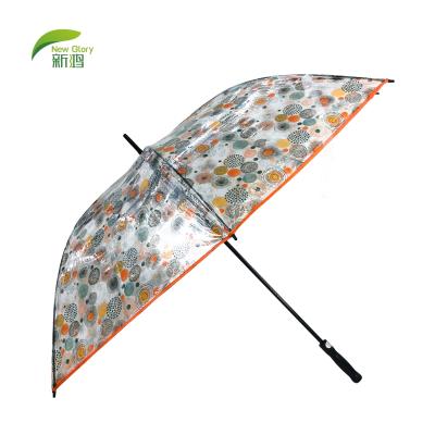 China 2021 Minimalist Clear Umbrella Customized Printing Oversized 32 Inch Golf Umbrella for sale