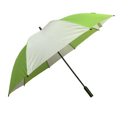 China Special Customized Windproof Double Layers Golf Umbrella With Multicolor Panels for sale