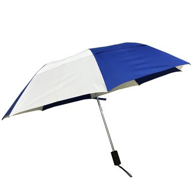 China Contemporary Outdoor Windproof Double Layers 2 Fold Umbrella With Custom Logo Printing for sale