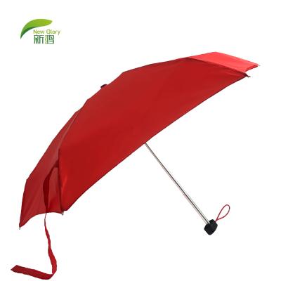 China 5 Fold Mini Umbrella Hanging Foldable Umbrella Small Red Color High Quality Mini Umbrella for sale