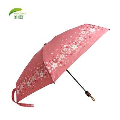 China OEM Manual Umbrella Super Open Hanging Pocket 5 Folding Mini Folding Umbrellas for sale