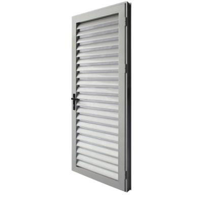 Chine Modern Aluminum Louvered Grill Doors Simple Door Design With Fixed Blade à vendre