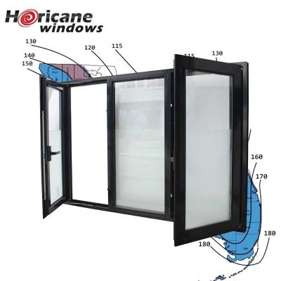 Китай Folding Aluminum Screen Window Glass Windows Hurricane Impact Windows продается