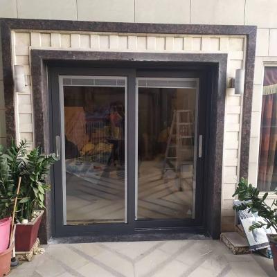 China Heat Insulation Double Glass Aluminum Frame Sliding Doors Te koop