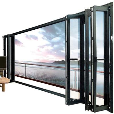 China Australia standard waterproof and moisture proof hurricane proof fooding aluminum bifold doors for sale