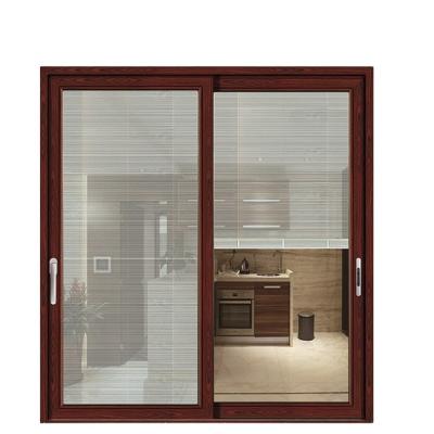 China Folding Screen Manufacturer Selling Sliding Window With Built In Aluminum Blind Interior Windows en venta