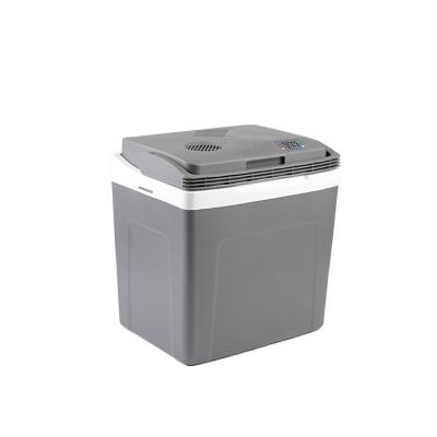 China New product 25L 12V custom waterproof portable plastic ice box mini electric car cooling cooler box for sale