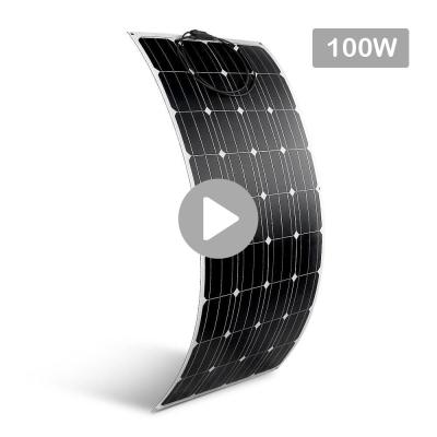 China PET/0.025mm Monocrystalline Camping Power Precio 12V 100W 300W 400W 1000W Cells Power Flexible Solar Panel Costos Vendors for sale