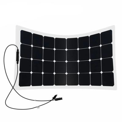 China Lightweight Monocrystalline Sunpower 100W 18V Flexible PET+ EVA+ Fabric Solar Panels for sale