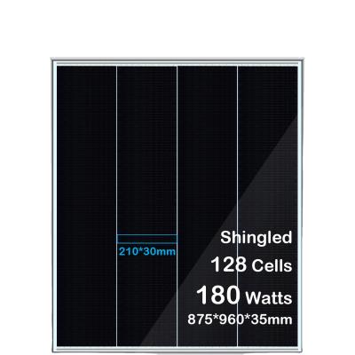 China Low price mono solar panel 180w 190w 200w 220w staggered solar cell ess mono panel for sale 210mmx210mm for sale