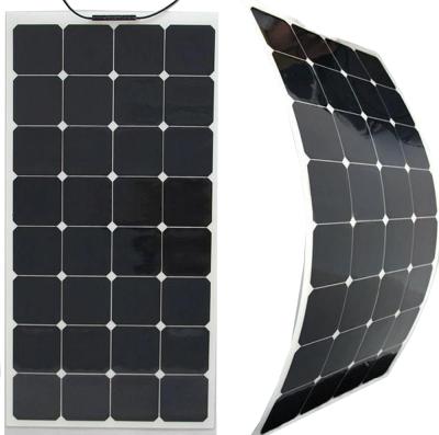 China Outdoor Use 18V100W Semi-flexible Solar Panel For Computer Charging 158.75mmx158.75mm for sale