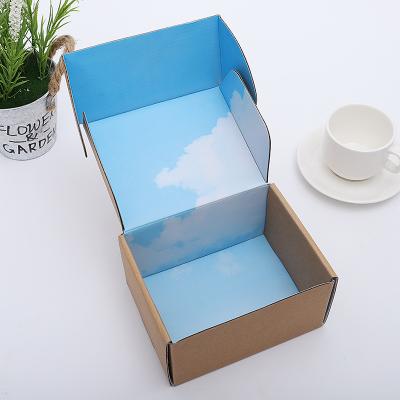 China Recycled materials paper box clothes jars collapsible corrugated paper shipping carton box for shoes with LOGO for sale