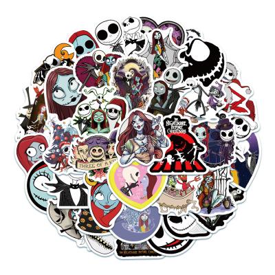 China 50PCS Halloween Sticker Horror Night Decorative Stickers For Skateboard Laptop Motorcycle Helmet Fridge for sale