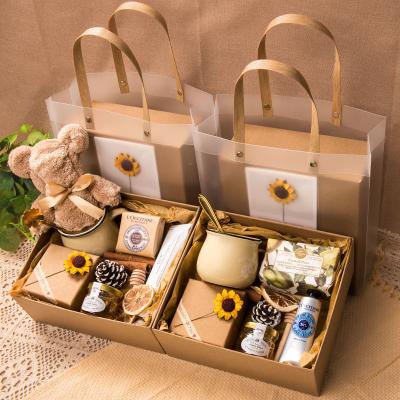 China Recycled Materials LOGO Recycled Kraft Paper Handmade Custom Soap Packaging Box With Ribbon for sale