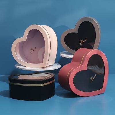 China Many Colors Heart Shaped Gift Box Wholesale Recyclable Custom With Canvas Cover for sale