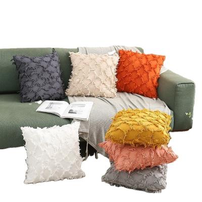 China Anti-pilling Amazon Tops Selling New Stylish Jacquard Style Design Square Woven Cushion Custom Decorative Shape Decorative Home Pillow Covers for sale