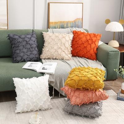 China Amazon Anti-Static Top Selling New Stylish Jacquard Style Design Square Woven Cushion Custom Decorative Shape Decorative Home Pillow Covers for sale