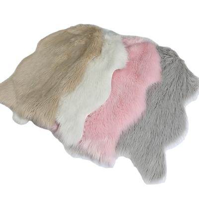 China 2021 New Style High Sheepskin Long Hair Artificial Faux Fur Anti-slip Custom Salon Blankets For Home Textiles for sale