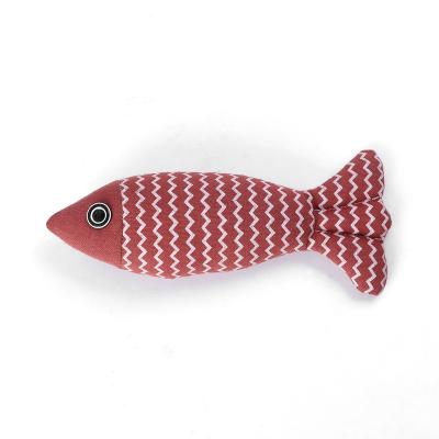 China Cat Toys With Cats Linen Fashionable Special Viable Fish Pillow Mint Design Doll for sale