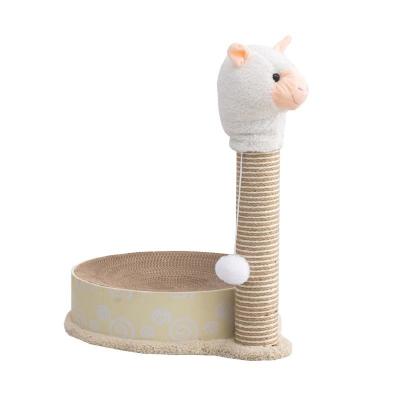 China Cat Scratching Board Pet Supplies viable Cat Climbing Rack Dally Itchy Cat Scratching Post Tease Toy for sale