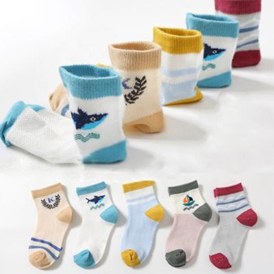 China 5 Pairs High Quality Sporty/Lot Cute Soft Touch Kids Baby Kid Boy Girl Reusable Breathable Mesh Socks for sale