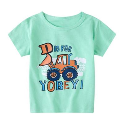 China Wholesale High Quality Casual Breathable One-Piece Fashion Boy Short Sleeve Cotton Toddler Baby T-shirt Top Girl for sale