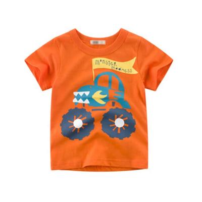 China Factory High Quality Newborn Baby Boy Summer Cotton Main Print Cartoon Breathable One-Piece T-Shirt 100% Short Sleeve for sale