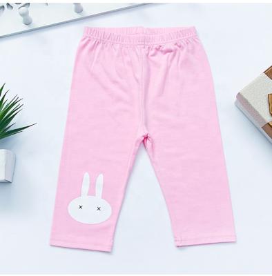 China Wholesale Multicolor Breathable Modal Soft Fabric Elastic Waist Gaiters Rabbit Cartoons Print Comfort Kids Pants for sale