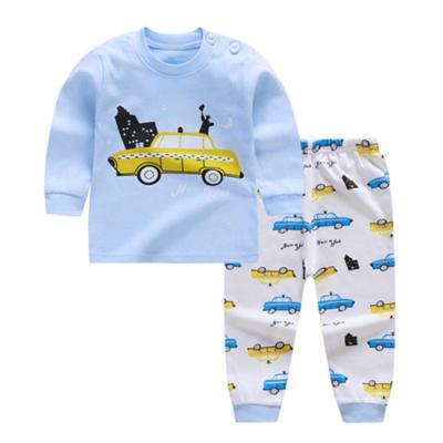 China Winter Breathable Long Sleeve Factory Price Pants 2PCS Cotton Boy Girl Toddler Pajama Set Top 100% Baby Clothes for sale