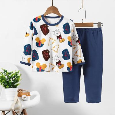 China Toddler 2 Piece Set Printed Long Sleeve Casual Pants Autumn Kid Homewear Toddler Baby Clothes for sale