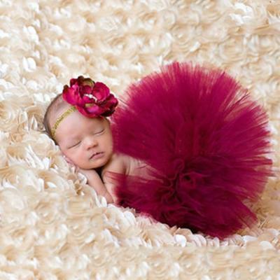 China Sweet New Design Newborn Tutu Skirt Baby Princess Dress Flower Head Take Pictures Cute Baby Photography Props for sale