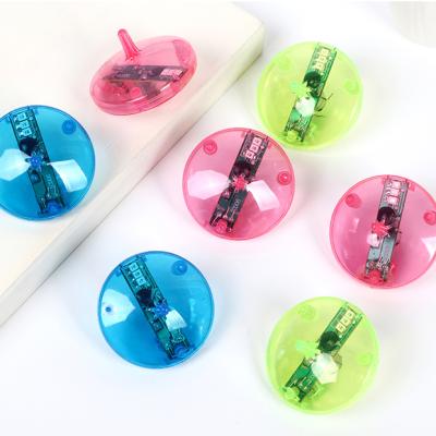 China Hot Sale Spinning Toys Colorful Funny Kids Top Plastic Flashing LED Top Gyro Compass for sale