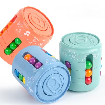 China Brain Game Creative Magic Bean Brain Rotating Shape ABS Intelligence Fingertip Cube Movable Person Magic Toys For Kids Can Cube for sale