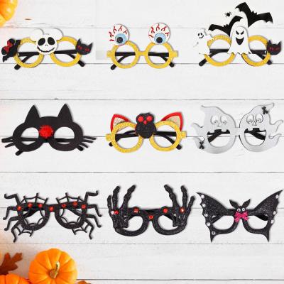 China Funny Christmas Decoration Kids Halloween Spider Pumpkin Skull Glass Glasses Party Decoration Halloween Decoration Glasses for sale