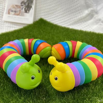 China 2022 Decompression Toy Children New Arrival Toy Trigger Plastic Twist Slug Animal Toys Stir Ingot Toy for sale