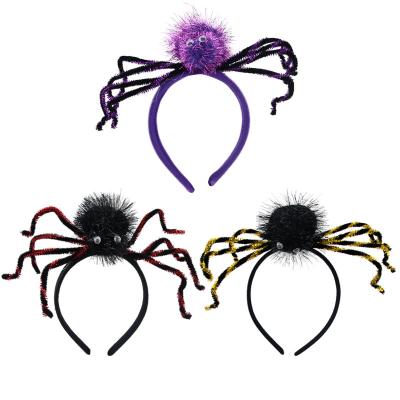 China Simple Halloween Decoration Halloween Decoration Spider Buttons Hair Band Ornaments Headbands Spider Headwear Festival Main Costume for sale