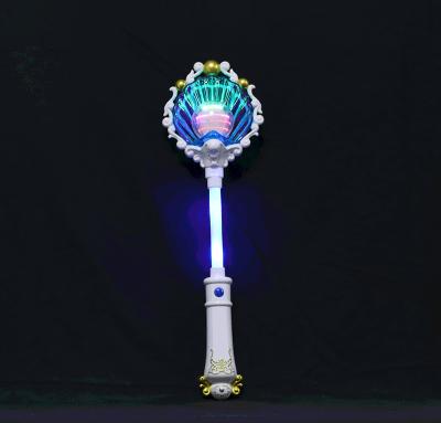 China LED Light Up Toys LED Lighting Toys 2022 8 Lights Led Glow Magic Wand Shell Light Up Wand For Party Wedding And Concert for sale