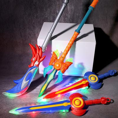 China Hot Selling Creative Boy's Toy 2021 Toy 2021 Cosplay Toy Boy Cosplay Plastic LED Toy Electric Flash Music Sword for sale