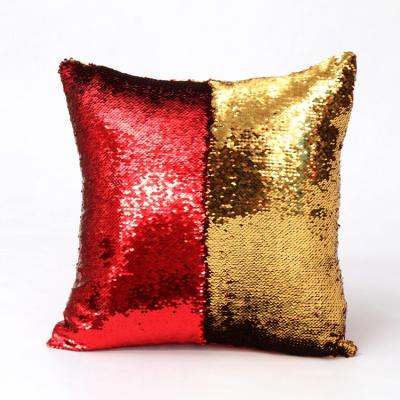 China Sofa Printed Sequin Pillow Viable Bling Colorful Sequin Viable Shiny Home Professional Cushion Travel Embroidery Pattern for sale