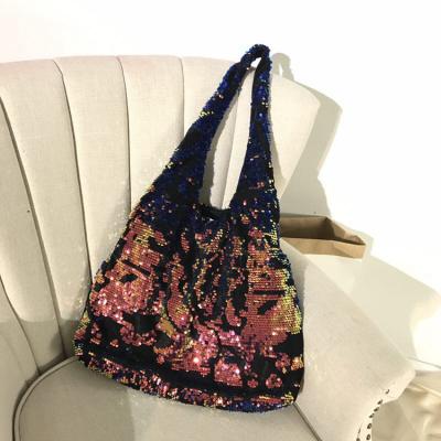 China Reversible Sequin Glitter Shapes Hot Glitter Tote Bags Mermaid Sequin Handbags Paillette Style Magic Shiny Reversible Glitter Handbags For Women for sale