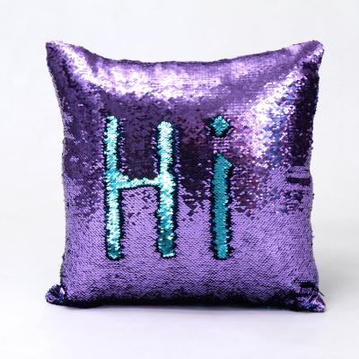 China 40*40cm Shiny Shiny Sofa Pillow Sequins Magic Throw Decorative Cushion Bling Hi Sequin Pillow Viable Home Decor for sale