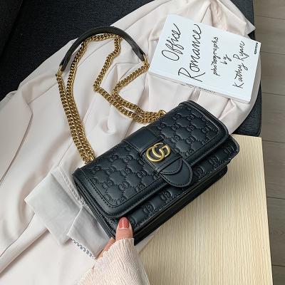 China Fashion Casual Women's Totes Retro Shoulder Bag Fashionable Exquisite Shopping Bag PU Leather Chain Handbags For Women Handba 2021 for sale