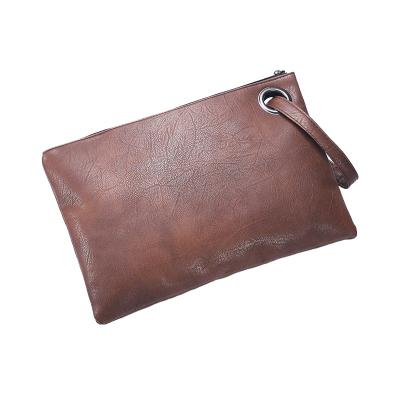 China Hot Selling Solid Color Dinner New Fashion Fashion Large Capacity PU Ladies Envelope Clutch Leather Frosted Bag for sale