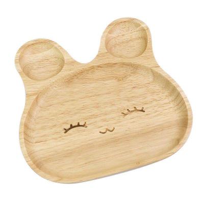 China Home Hotel Restaurant Multiple Shapes Eco - Friendly Dinnerware Feeding Wooden Baby Dish For Kids for sale