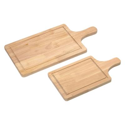 China Factory Sustainable China Vendor Wooden Pizza Board Cut With Square Groove Handle for sale