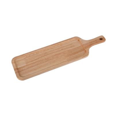 China Kitchenware OEM factory pizza wood board cutting wooden pizza dish with handle for restaurant for sale