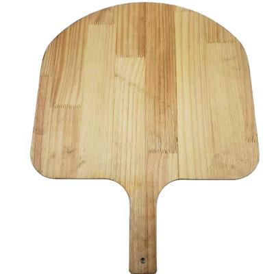 China Sustainable Extra Large Pallet Shaped Pizza Tray Pine Wooden Cutting Board With Wooden Handle Plate for sale