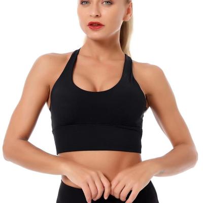 China Breathable Fitness Yoga Running Crop Top Women Sports Wear Gym Solid Tank Tops Sporty Lift Up Bras Women Sports Bra Tops for sale